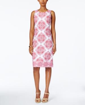 Charter Club Petite Medallion-print Sheath Dress, Only At Macy's