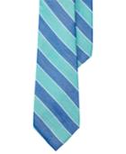 Lauren Ralph Lauren Men's Denim Aqua/light Blue Stripe Tie