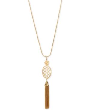 M. Haskell For Inc International Concepts Gold-tone Pineapple & Chain Tassel Pendant Necklace, Only At Macy's