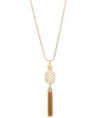 M. Haskell For Inc International Concepts Gold-tone Pineapple & Chain Tassel Pendant Necklace, Only At Macy's