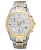 Citizen Watch, Women's Eco-drive Sport Chronograph Two Tone Stainless Steel Bracelet 35mm Fb1114-51a - A Macy's Exclusive