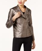 Alfani Metallic Faux-leather Jacket, Created For Macy's