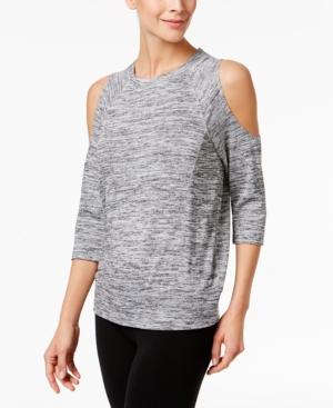 Calvin Klein Performance Marled Off-the-shoulder Top