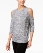 Calvin Klein Performance Marled Off-the-shoulder Top
