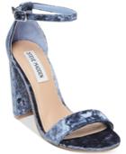 Steve Madden Women's Carrson Crushed Velvet Dress Sandals