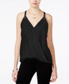 Bar Iii Wrap-front Racerback Top, Only At Macy's