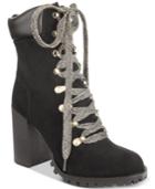 Material Girl Hazil Lace-up Booties, Created For Macy's Women's Shoes