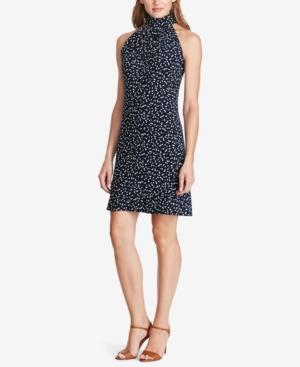 American Living Dot-print Mock Neck Dress