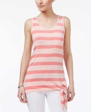 G.h. Bass & Co. Striped Tie-hem Top