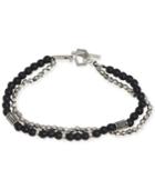 R.t. James Men's Silver-tone Beaded Two-row Toggle Bracelet, A Macy's Exclusive Style