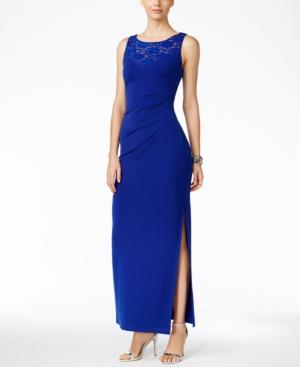 Connected Embellished Ruched Gown