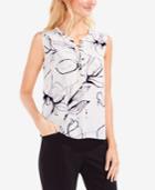 Vince Camuto Printed Lace-up Top