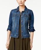 Style & Co. Mosaic Wash Denim Jacket, Only At Macy's