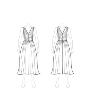 Customize: Raise Front Neckline - Fame And Partners V-neck Dress