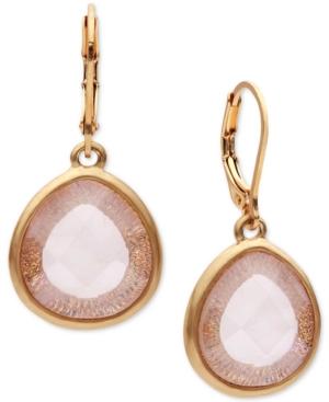 Lonna & Lilly Gold-tone Teardrop Stone Drop Earrings
