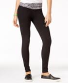 Material Girl Active Juniors' Printed-waist Yoga Leggings, Only At Macy's