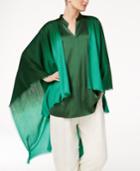 Eileen Fisher Wool-silk Ombre Serape Poncho