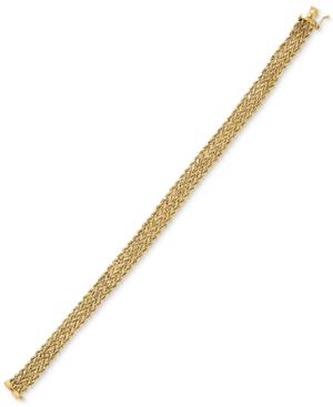 Woven Rope Bracelet In 10k Gold