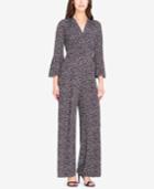 Tahari Asl Knit Bell-sleeve Jumpsuit