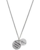 Bcbgeneration Silver-tone "i Am Blessed To Have You In My Life" Cross Double Pendant Necklace