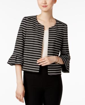 Nine West Striped Ponte Knit Jacket