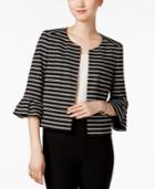 Nine West Striped Ponte Knit Jacket