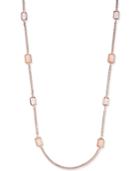 Charter Club Rose Gold-tone Pink Stone Long Necklace, Created For Macy's