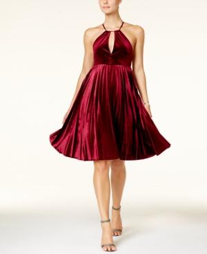 Endless Rose Velvet Halter Fit & Flare Dress