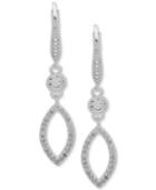 Anne Klein Crystal & Pave Navette Drop Earrings