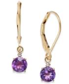 Amethyst Leverback Earrings In 14k Gold (3/4 Ct. T.w.)