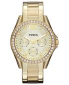 Fossil Women's Riley Gold-tone Stainless Steel Bracelet Watch 38mm Es3203