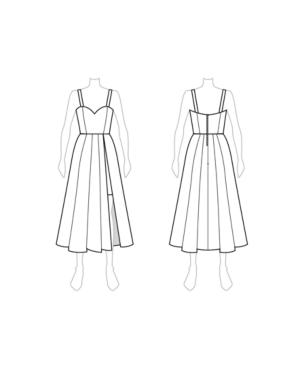 Customize: Switch To Midi Length Skirt - Fame And Partners Midi-length Sweetheart Dress With Front Slit