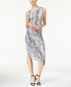 Calvin Klein Ruched Asymmetrical Dress