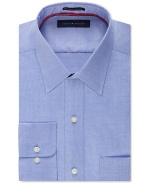 Tommy Hilfiger Men's Classic/regular Fit Non-iron Blue Dress Shirt
