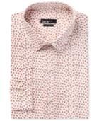 Bar Iii Men's Slim-fit Rust Foliage-print Dress Shirt, Only At Macy's