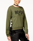 Freeze 24-7 Juniors' Ac/dc Lace-up Graphic Sweatshirt