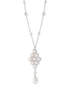 Pearl Lace By Effy Freshwater Pearl (4-1/2, 5-1/2, 6-1/2, 9-1/2mm) Pendant Necklace In Sterling Silver