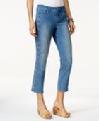 Style & Co Embroidered Capri Jeans, Only At Macy's