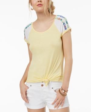 Ultra Flirt By Ikeddi Juniors' High-low Football T-shirt