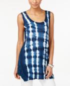 Style & Co. Petite Sleeveless Crochet-trim Top, Only At Macy's