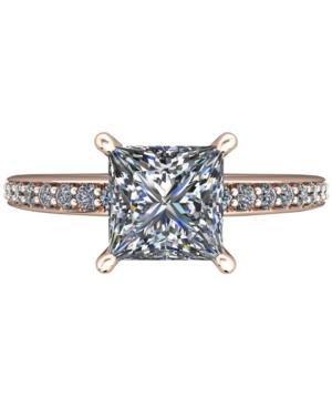 Diamond Skinny-band Mount (1/5 Ct. T.w.) In 14k Rose Gold