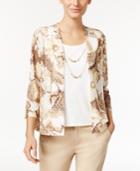 Alfred Dunner Petite Twilight Point Layered-look Top