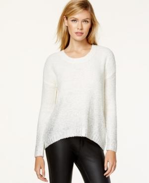 Bar Iii Metallic High-low Sweater