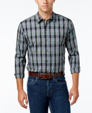 Cutter & Buck Men's Woodland Plaid Poplin Shirt