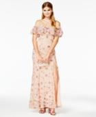 Speechless Juniors' Off-the-shoulder Embroidered Gown, A Macy's Exclusive Style