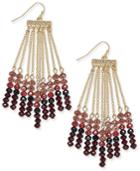 Inc International Concepts Gold-tone Multicolor Bead Fringe Drop Earrings, Only At Macy's
