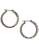 Lucky Brand Earrings, Small Round Silver-tone Hoop
