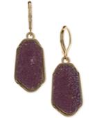 Lonna & Lilly Gold-tone Burgundy Stone Drop Earrings