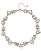 Jewel Badgley Mischka Gold-tone Crystal Square Collar Necklace, 16 + 3 Extender