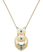 Danielle Nicole Gold-tone Turquoise-look Stone Spirit In The Night Necklace